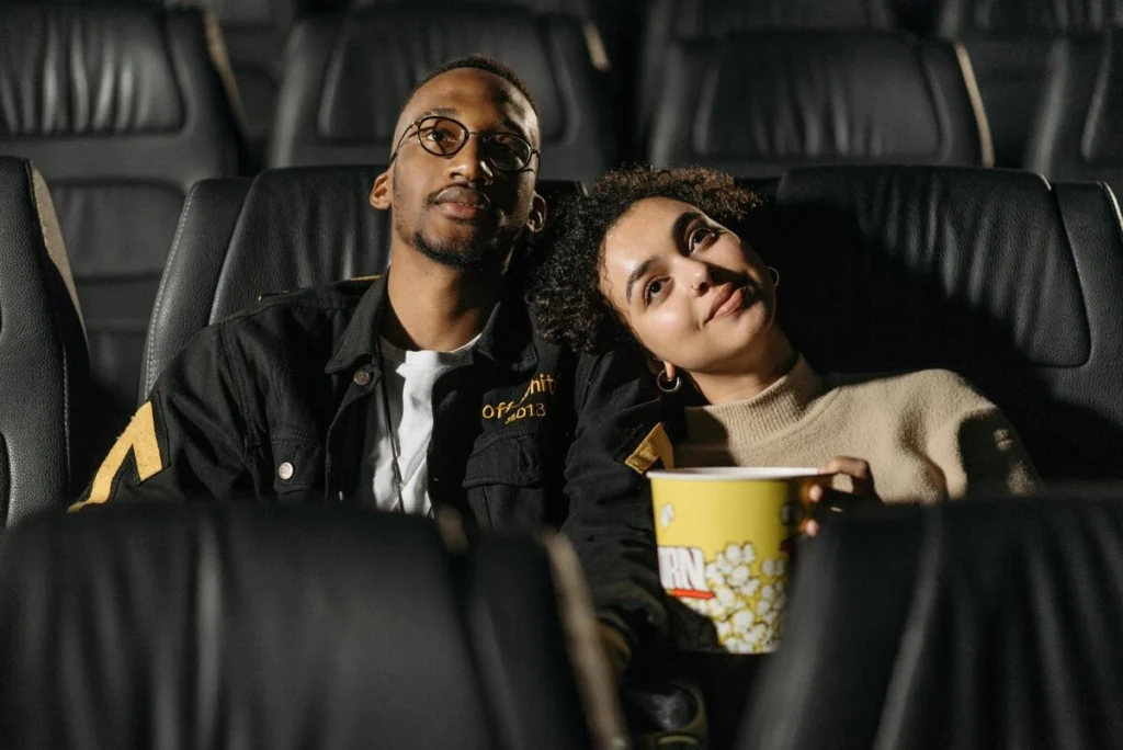 couple watching move love language