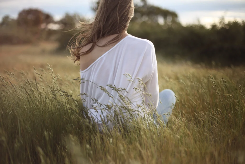 girl alone connect-with-nature