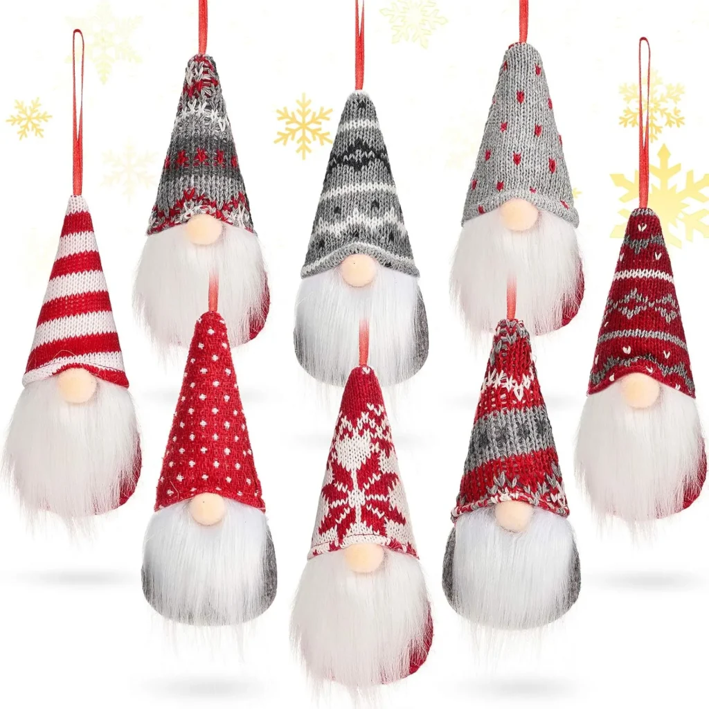 Christmas Santa Gnomes Ornaments